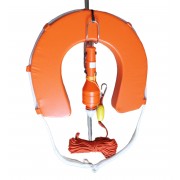 Man Over Board Kit. Lifebuoy, Light, Bracket & throw line.